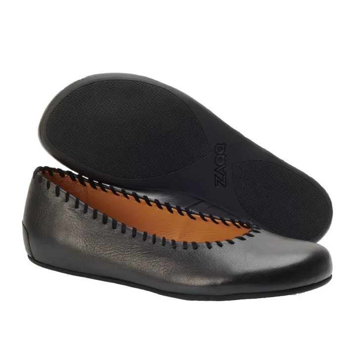 Женские балетки ZAQQ QRETA Black (чёрный цвет), фото 2
