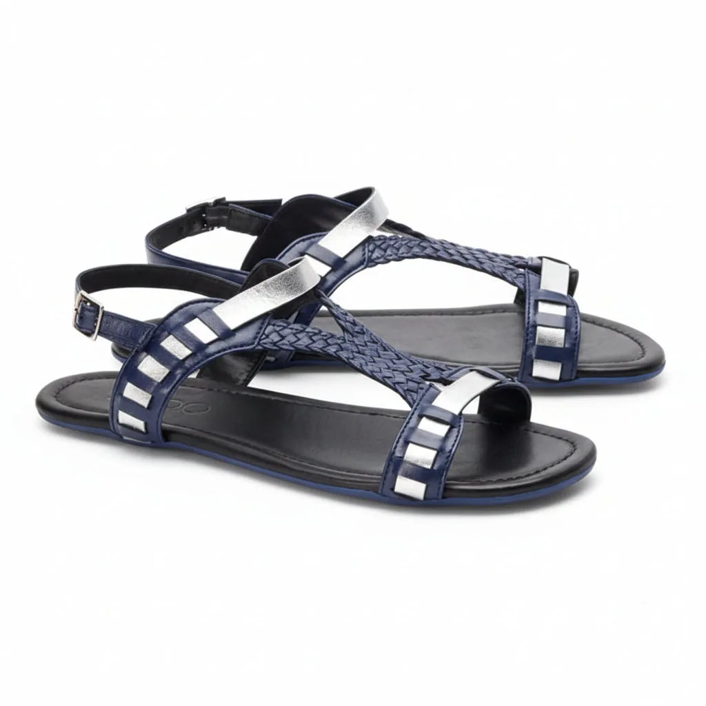 Женские сандалии ZAQQ BLINQ Dark Blue (тёмно-синий цвет) — фото 1 из 18