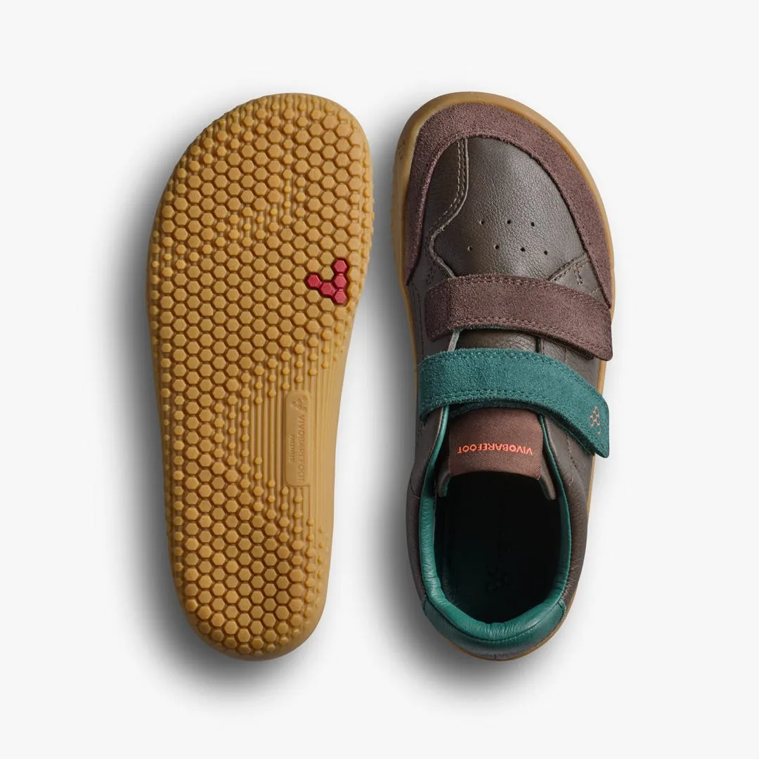 Кроссовки Vivobarefoot Gobi Sneaker — детская модель, коричневый, фото 2