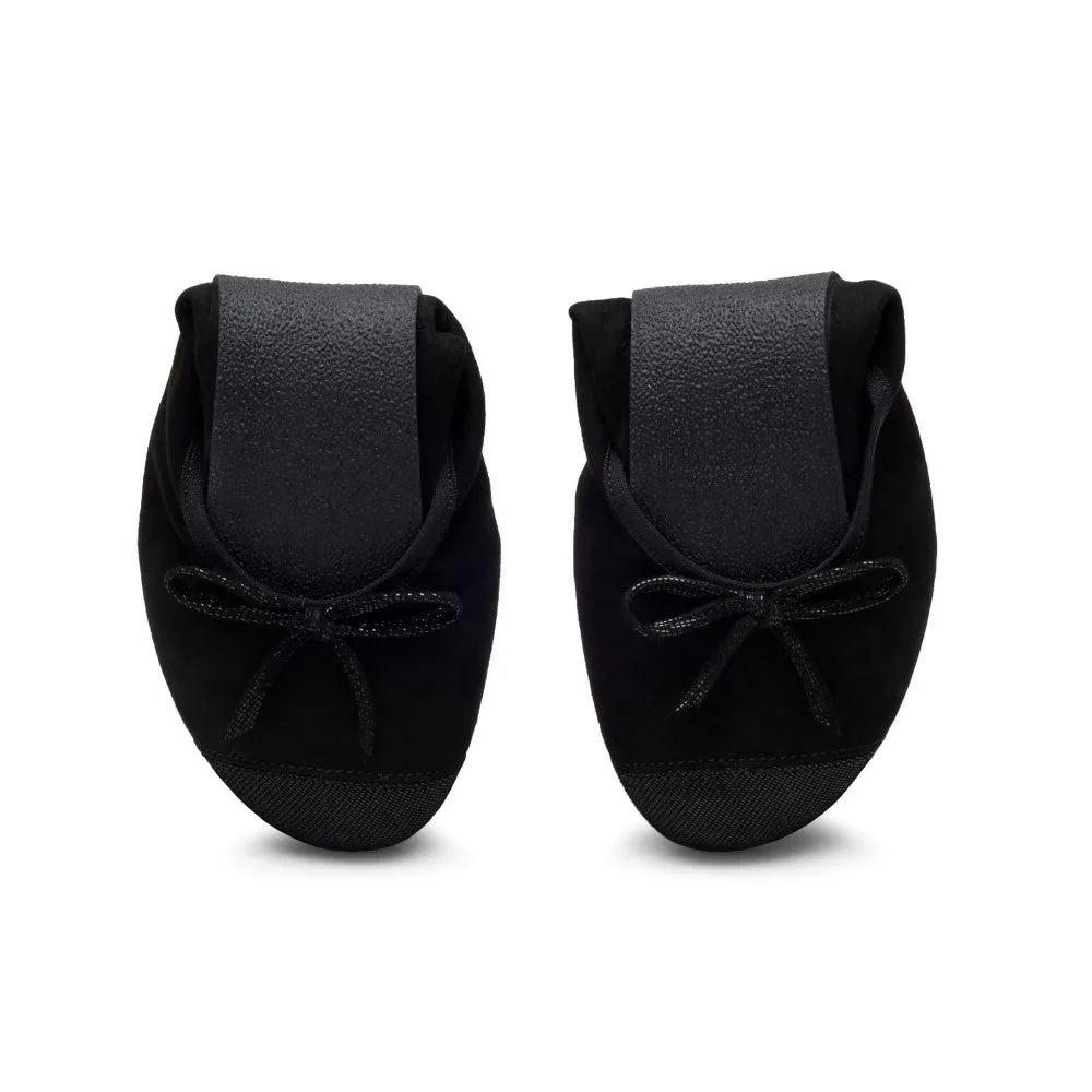 Женские балетки ZAQQ TWIST Velours Black (чёрный цвет), фото 2