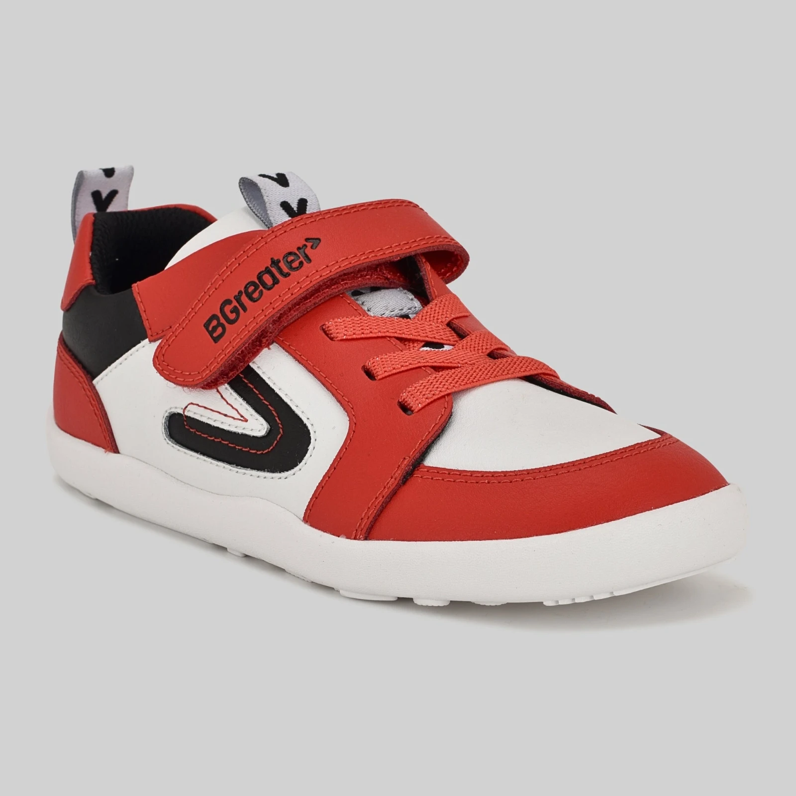 Кроссовки BGreater All Leather Lev — красный с белым