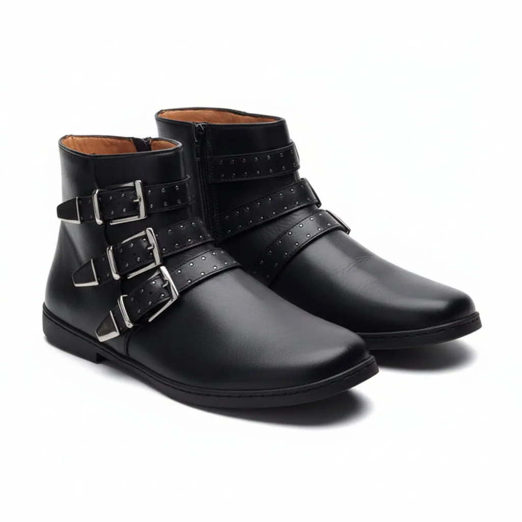 Женские ботинки ZAQQ QLANCE Black Silver Plain