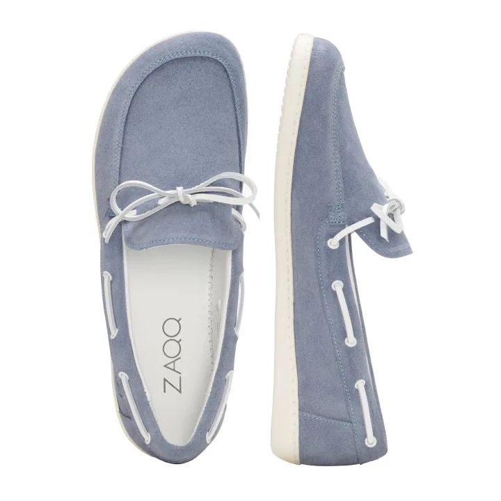Мужские мокасины ZAQQ QEA Velours Lightblue (голубой цвет), фото 3