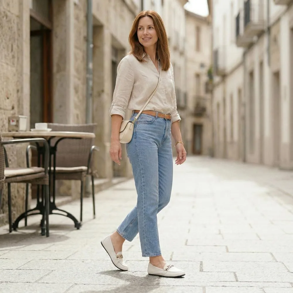 Женские мокасины ZAQQ QERP White (белый цвет), фото 9